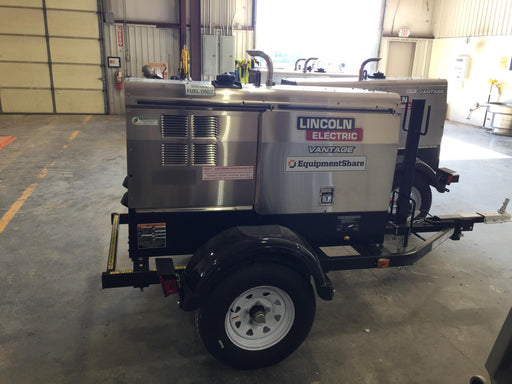 2019 Lincoln Electric Vantage 322 Ready-Pak 3, Two Wheel Trailer, Fender and Light Kit, Cable Rack