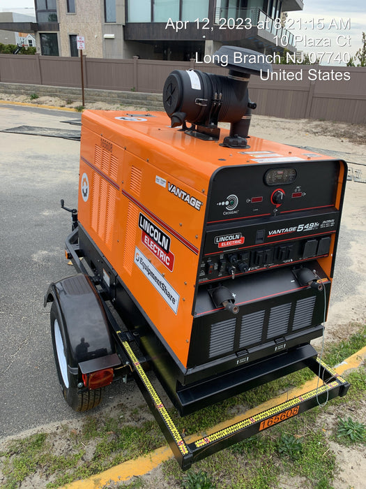 2021 Lincoln Electric Vantage 549X Ready Pak 3, ORANGE (includes trailer, cable rack, fender light kit)