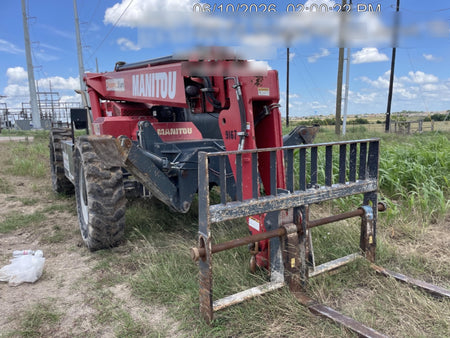 2018 Manitou MTA10055 Manitou MTA 10055 w/Cab/Heat/AC, Work Lights/Strobe, Aux Hyd, Solid Tires, Lift Hook, 66" Carriage, 60" Forks