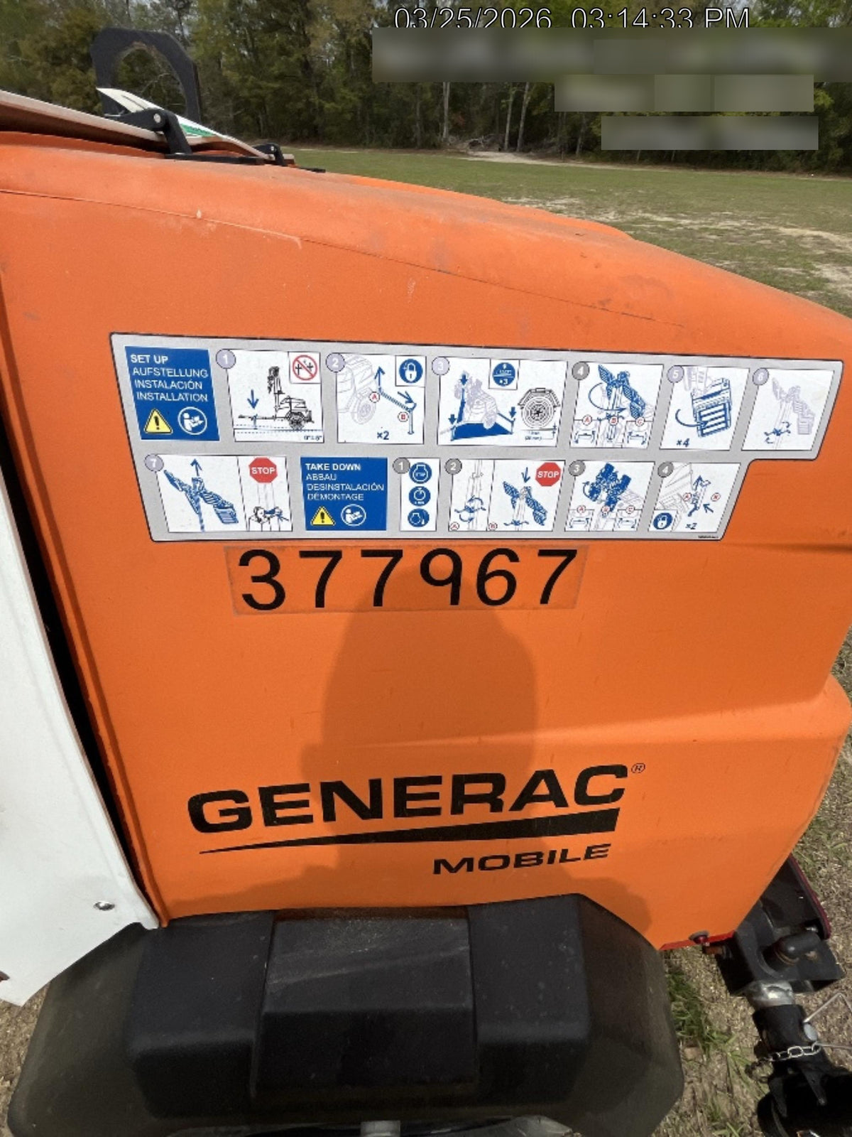2023 Generac MLT2 Diesel, Flex Switch 120V Input, Powerzone Controller, 
(4) 320W LED Lights, 4kW Generator, 39.9 Gal Fuel Tank, 2" Ball, T3