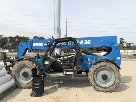 2018 Genie GTH-636 Genie GTH-636 w/Open ROPS, Solid Tires, Work Light/Beacon, 48" Carriage and Forks