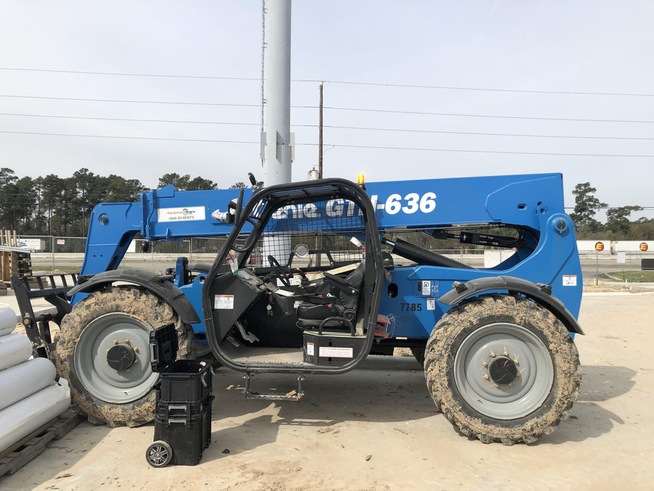 2018 Genie GTH-636 Genie GTH-636 w/Open ROPS, Solid Tires, Work Light/Beacon, 48" Carriage and Forks