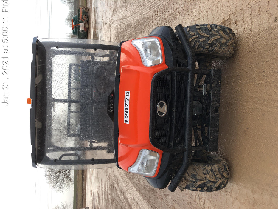 Kubota RTV-X1140WL-A 4WD, LED Strobe, Windshield Acrylic Clear, Plastic Canopy, Wire Harness Kit, Backup Alarm, Bed Liner