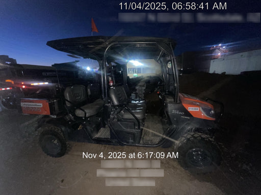 2022 Kubota RTV-X1140W-H Plastic Canopy, Windshield Acrylic Clear, LED Strobe Light, Wire Harness Kit, Back up Alarm