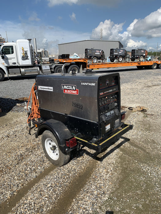2020 Lincoln Electric Vantage 322 Welder Ready-Pak 3, w/ GPS & Decals (includes trailer, cable rack, fender light kit)