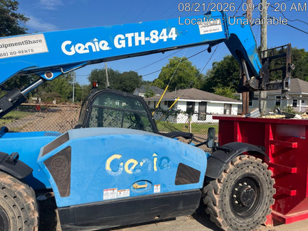 2019 Genie GTH-844 Genie GTH-844 w/Enclosed Cab w/HVAC, Work Lights, Solid Tires, Beacon, 60" Carriage and Forks