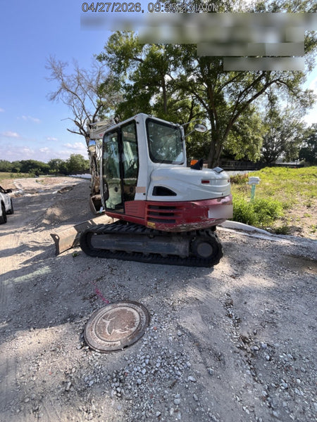 2019 Takeuchi TB290 Cab, AC, Rubber Tracks, Dozer Blade, Travel Alarm, Control Pattern Change Valve, Auxiliary Hydraulics w/18" Quick Coupler Bucket with teeth, 6.2 cu. ft. capacity/24" Quick Coupler Bucket with teeth, 8.6 cu. ft. capacity/36" Quick Coupler Bucket with teeth, 13.4 cu. ft. capacity, Quick Coupler, Hydraulic Thumb Installed