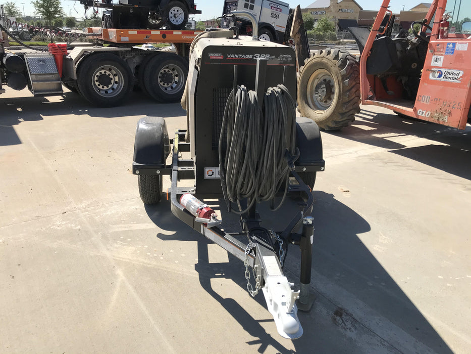 2019 Lincoln Electric Vantage 322 Ready-Pak 3, Two Wheel Trailer, Fender and Light Kit, Cable Rack