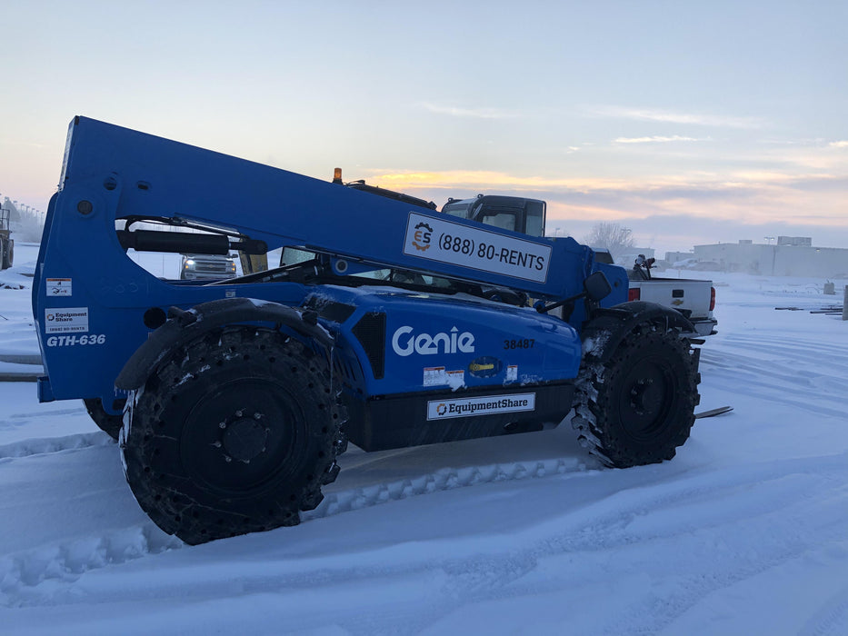 2019 Genie GTH-636 Cab/Heat/AC, Solid RT Tires, LED Work Lights, Beacon 60" QA Carriage, 48" Forks