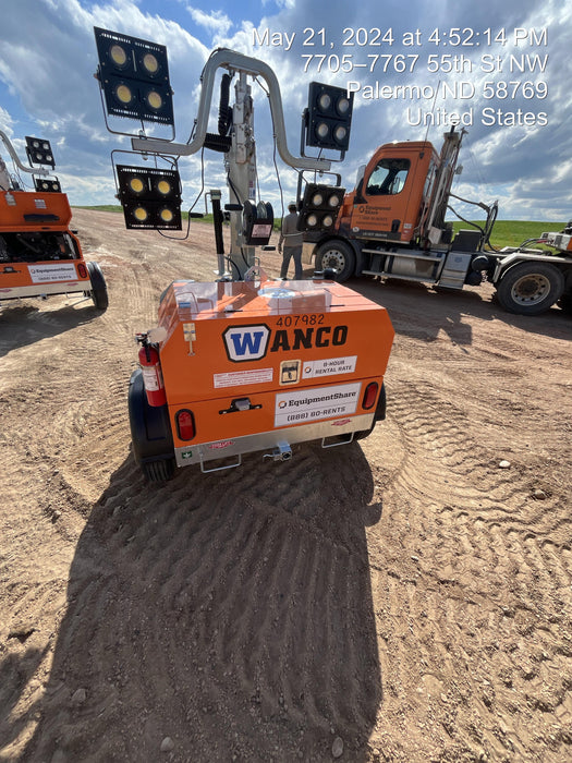 2024 Wanco WLTT-4MM4K Diesel, Deep Sea Controller, Shore Power Plug, Auto Start, (4) 350W LED Floodlights, 4kW Generator, 60 Gal Fuel Tank, 2" Ball, T3