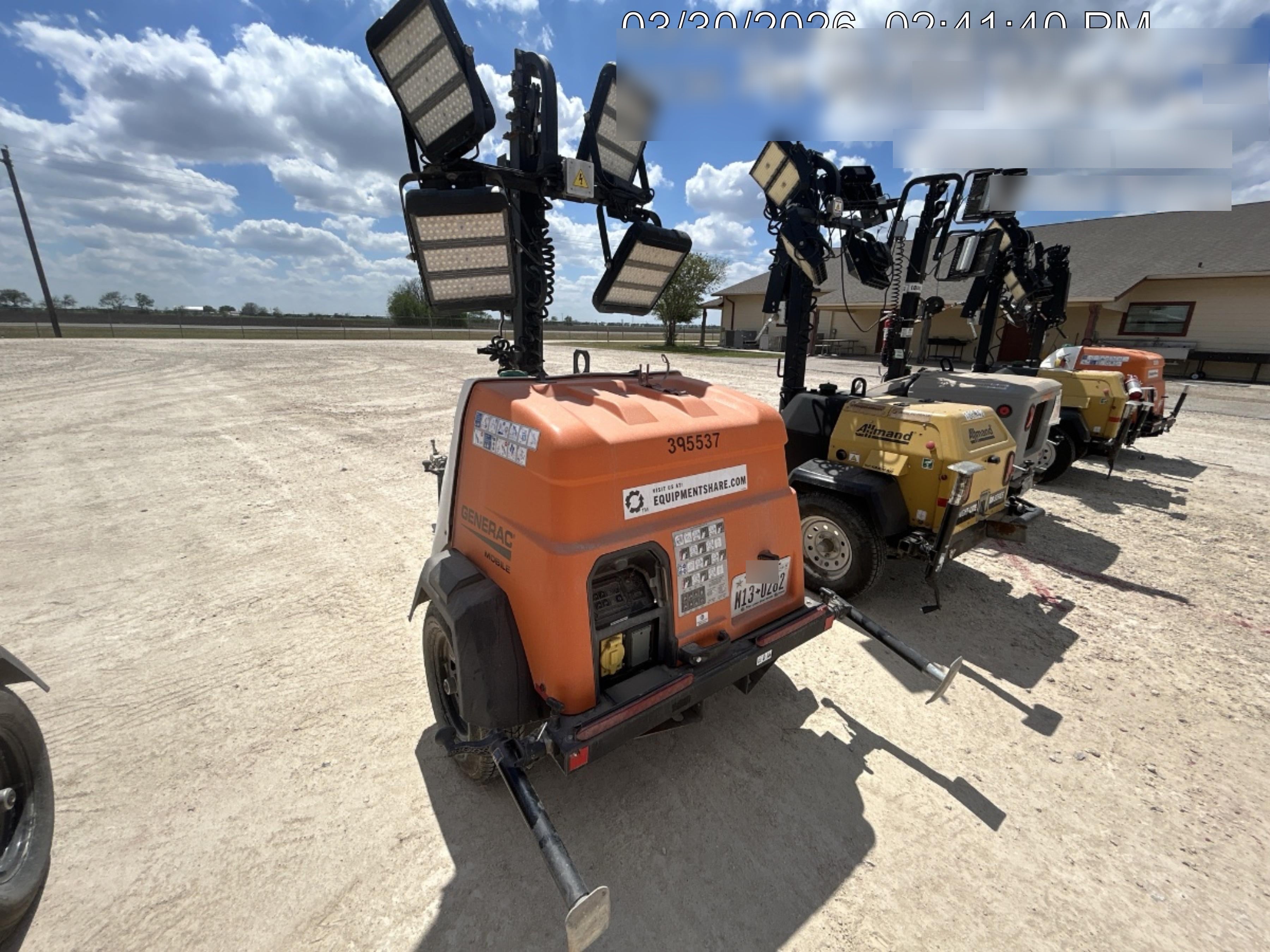 2024 Generac MLT2 Diesel, Flex Switch 120V Input, Powerzone Controller, 
(4) 320W LED Lights, 4kW Generator, 39.9 Gal Fuel Tank, 2" Ball, T3