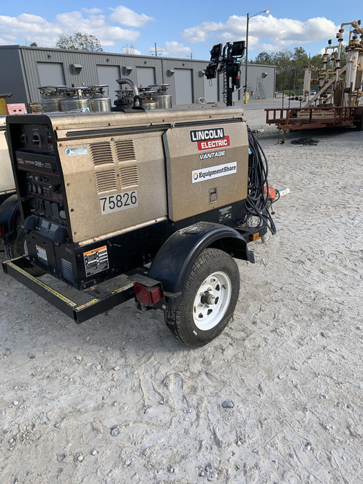 2020 Lincoln Electric Vantage 322 Welder Ready-Pak 3, w/ GPS & Decals (includes trailer, cable rack, fender light kit)