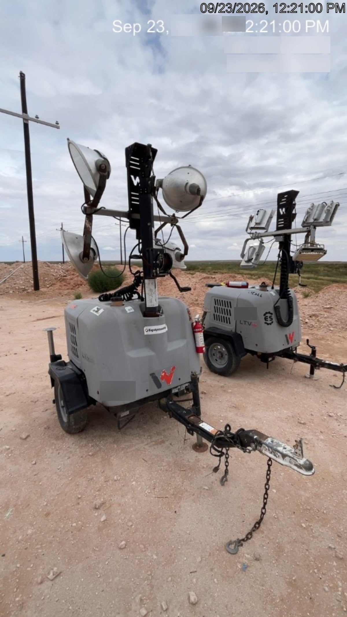 Wacker Neuson LTV6K-MH Wacker Neuson LTV6K Mobile Light Tower w/Fuel Level Sensor Installed