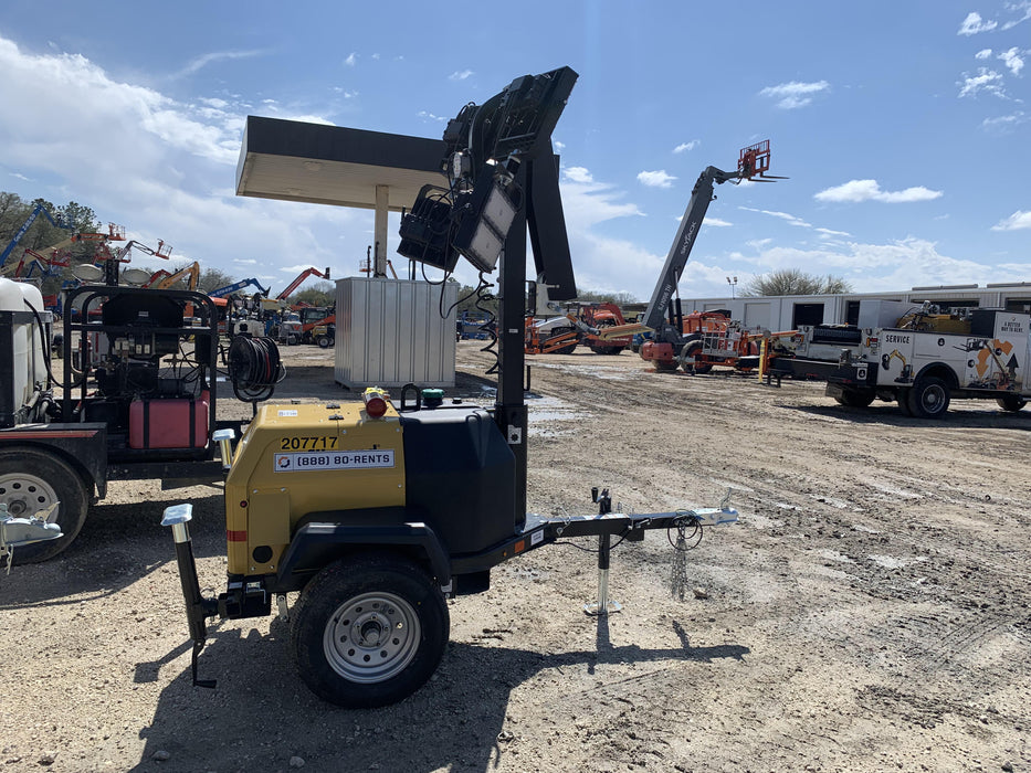 2022 Allmand NLV3GR (4) LED Light Fixture 350W, 23' Vertical Mast, 3kW Prime, Towable, Deep Sea L401, Leveling Jacks, Yanmar T4F 5.8hp