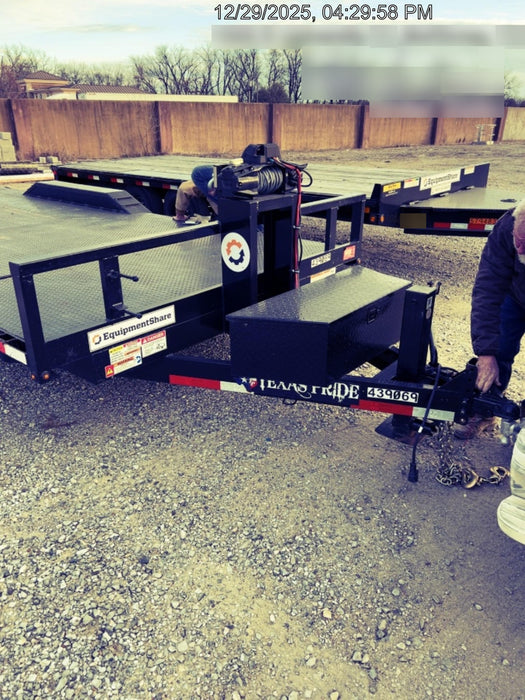 2024 TEXAS PRIDE TRAILERS 21' Lowboy Gravity Tilt Bed 14K Bumper Pull Trailer