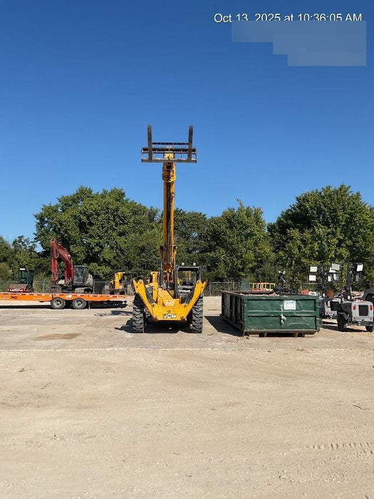 2019 JCB 510-56 Open ROPS, 74 HP, Solid Tires, Worklights, Beacon, Aux Hydraulics, Lifting Eye 60" Carriage/60" Forks