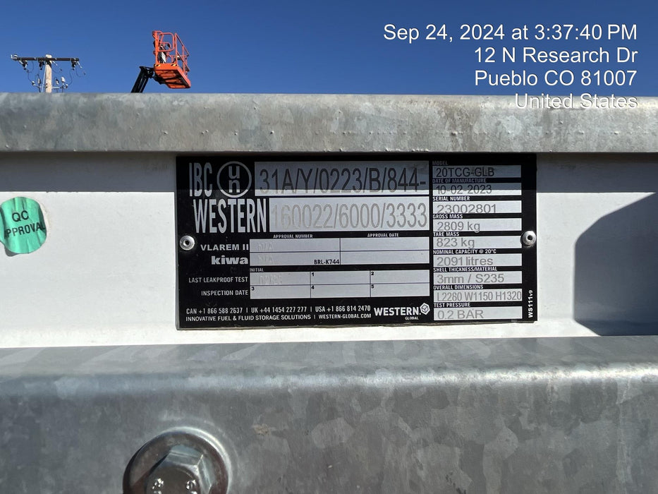 2024 WESTERN GLOBAL 20TCG-UCA-EB