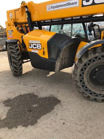 2019 JCB 510-56 Open ROPS, 74 HP, Solid Tires, Worklights, Beacon, Aux Hydraulics, Lifting Eye w/66" Carriage/60" Forks