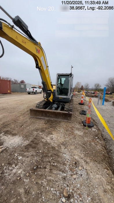 Wacker Neuson ET90 Cab, Long Dipperstick, Track, Bucket