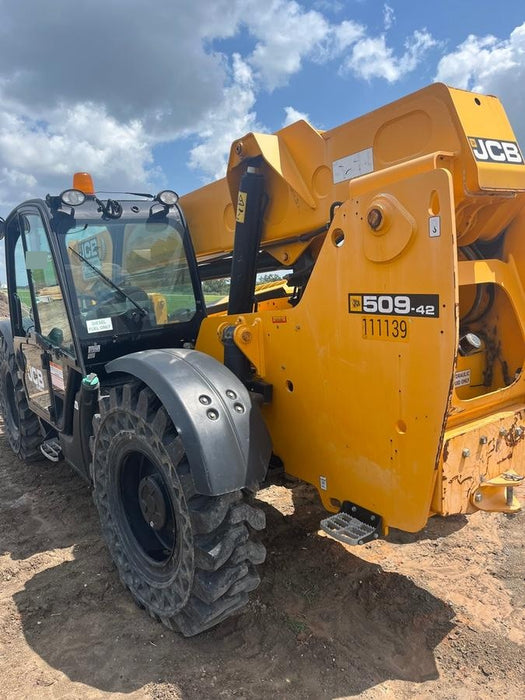 2020 JCB 509-42 Cab/Heat/Air, Solid Tires, Work Lights, Beacon, Aux Hydraulics, Back up Alarm, Lifting Eye, ES Decals