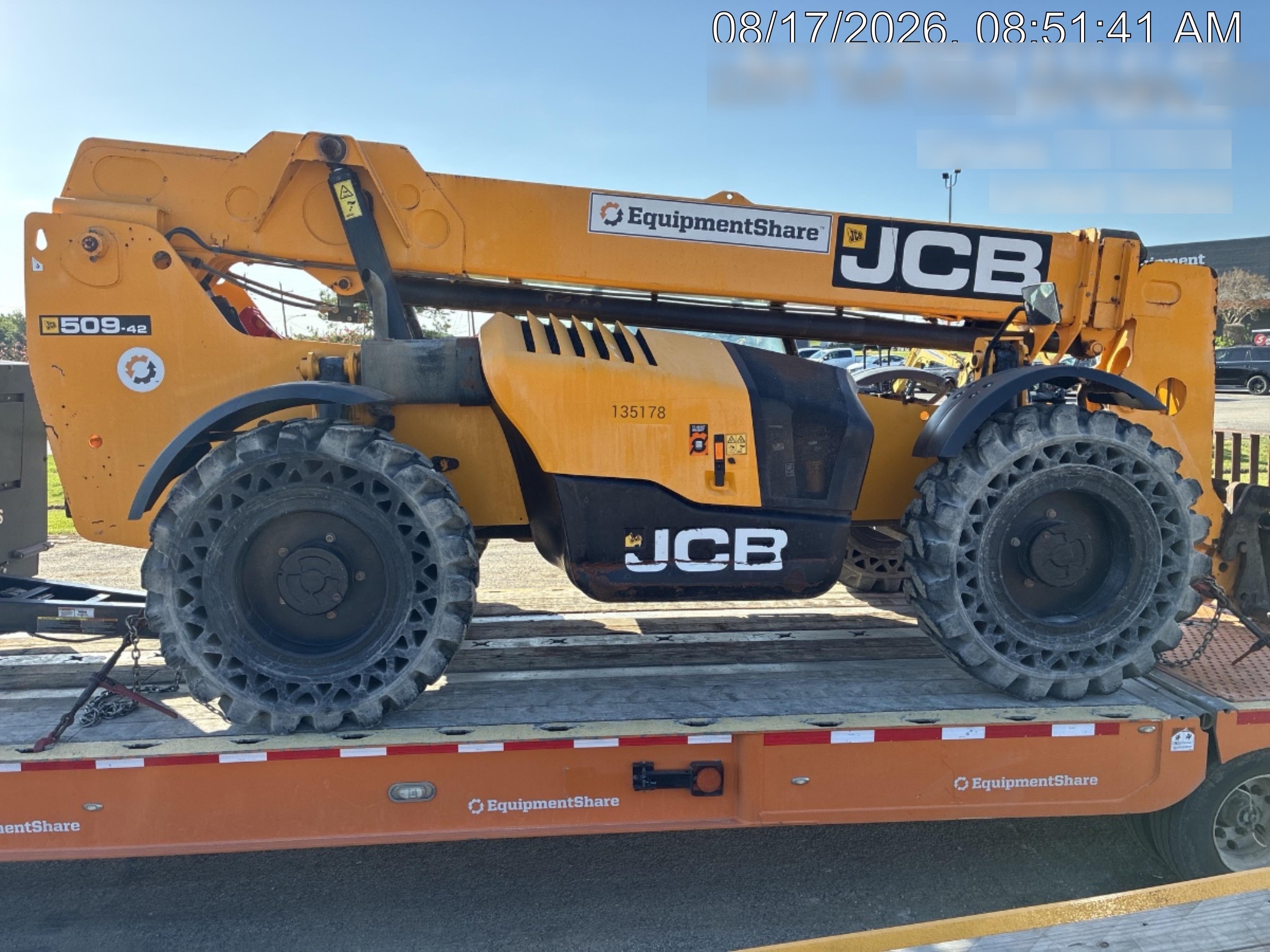 2021 JCB 509-42 74Hp Dsl, Canopy, Sld Tires, LED WL, Bcn, L Hook, EST