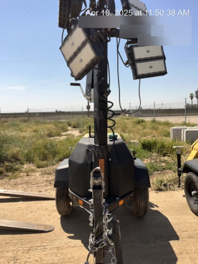 2022 Allmand NLV3GR (4) LED Light Fixture 350W, 23' Vertical Mast, 3kW Prime, Towable, Deep Sea L401, Leveling Jacks, Yanmar T4F 5.8hp