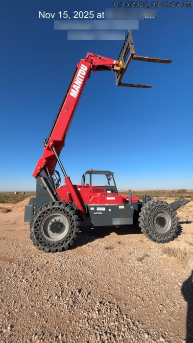 2018 Manitou MTA10055 Manitou MTA 10055 w/Open ROPS, Work Lights/Strobe, Aux Hyd, Solid Tires, Lift Hook, 66" Carriage, 60" Forks