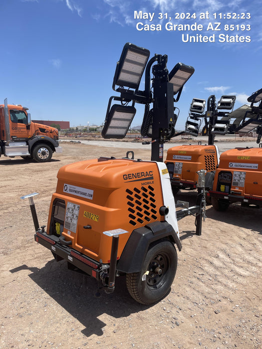 2024 Generac MLT2 Diesel, Flex Switch 120V Input, Powerzone Controller, 
(4) 320W LED Lights, 4kW Generator, 39.9 Gal Fuel Tank, 2" Ball, T3
