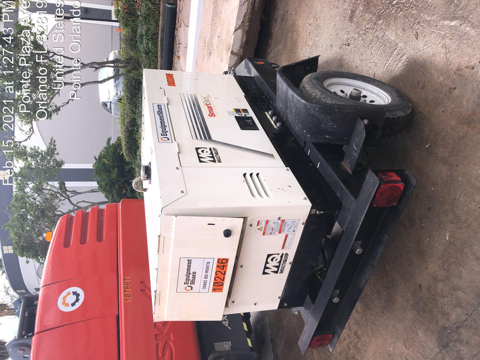 2020 Multiquip DLW400ESA4 400 amp Welder, 14kW, 120/240V, T4F Kubota, Trailer