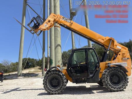 2018 JCB 509-42 JCB 509-42 Enclosed Cab, 74 HP, Solid Tires, Worklights, Beacon, Aux Hydraulics, Lifting Eye