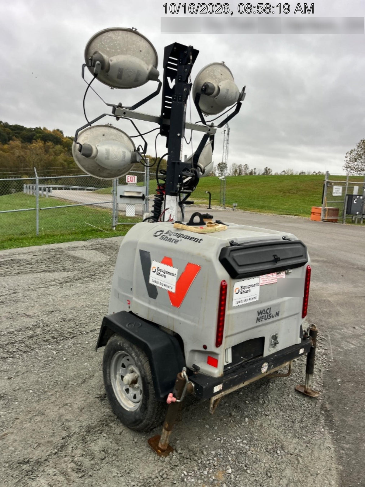 2019 Wacker Neuson LTV6L-MH Wacker Neuson LTV6L Mobile Light Tower w/Fuel Level Sensor Installed