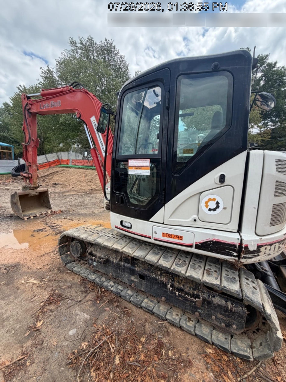 2020 Link-Belt 80X3EX 7'2" ARM, 17.7" rubber tracks, Multi function aux hydraulics