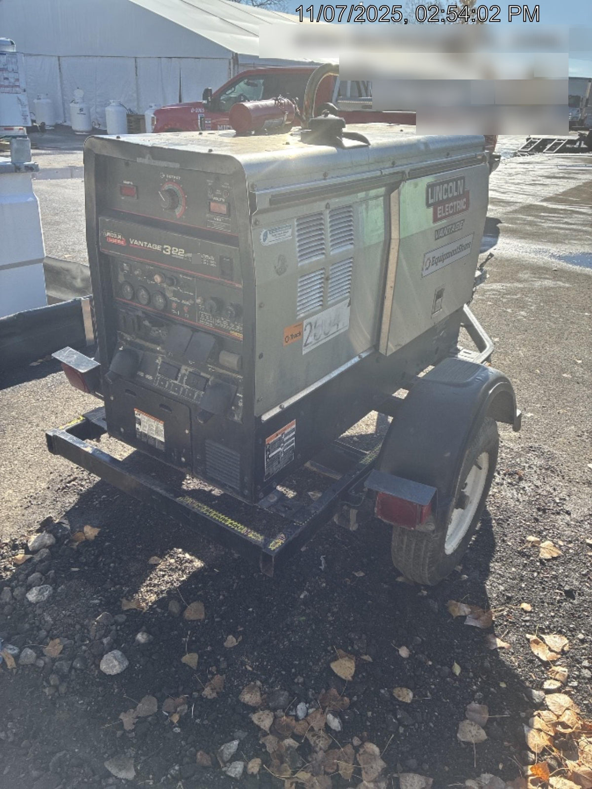 2019 Lincoln Electric Vantage 322 Lincoln Vantage 322 Welder w/Trailer, Light Kit, Cable Rack