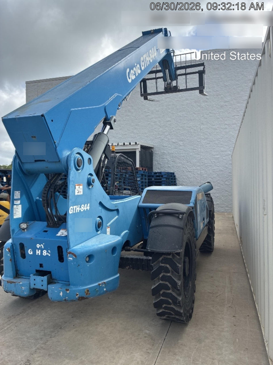 2018 Genie GTH-844 Genie GTH-844 w/ROPS, Work Lights, Solid Tires, RH Cab Mesh, Beacon, 60" Carriage and Forks