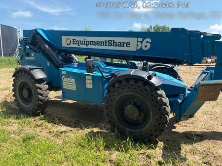 2018 Genie GTH-1056 Genie GTH-1056 w/Enclosed Cab w/HVAC, Work Lights, Solid Tires, Beacon, 60" Carriage and Forks