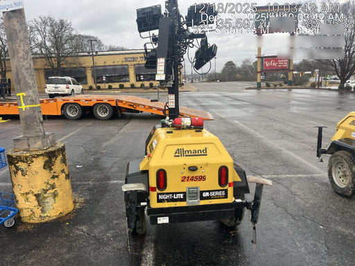 2022 Allmand NLV3GR (4) LED Light Fixture 350W, 23' Vertical Mast, 3kW Prime, Towable, Deep Sea L401, Leveling Jacks, Yanmar T4F 5.8hp