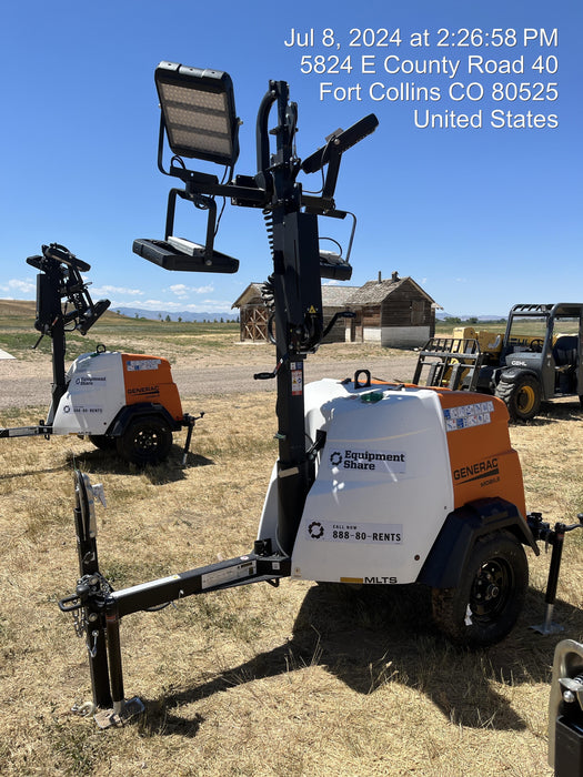 2024 Generac MLT2 Diesel, Flex Switch 120V Input, Powerzone Controller, 
(4) 320W LED Lights, 4kW Generator, 39.9 Gal Fuel Tank, 2" Ball, T3