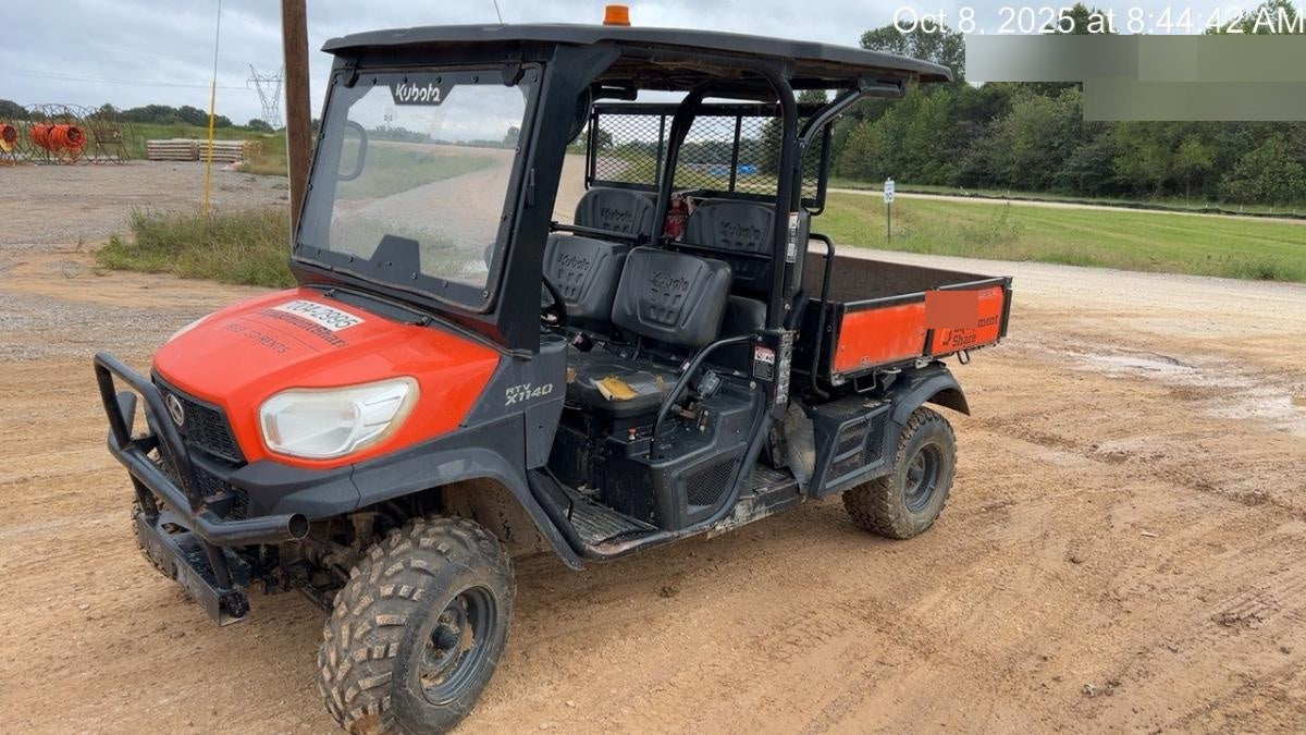 2019 Kubota RTV-X1140W-H 4wd Utility Cart, LED Strobe, Windshield Tempered Glass, Plastic Canopy, Wire Harness Kit, Backup Alarm