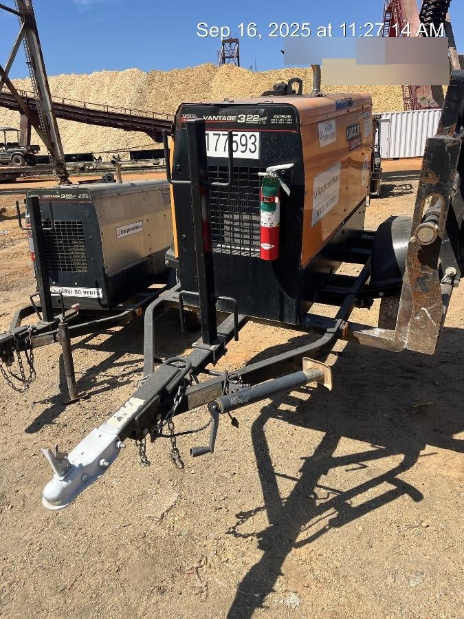 2021 Lincoln Electric Vantage 322 Vantage 322 Ready Pak 3 w/ Decals, ORANGE (includes trailer, cable rack, fender light kit) NO Telematics