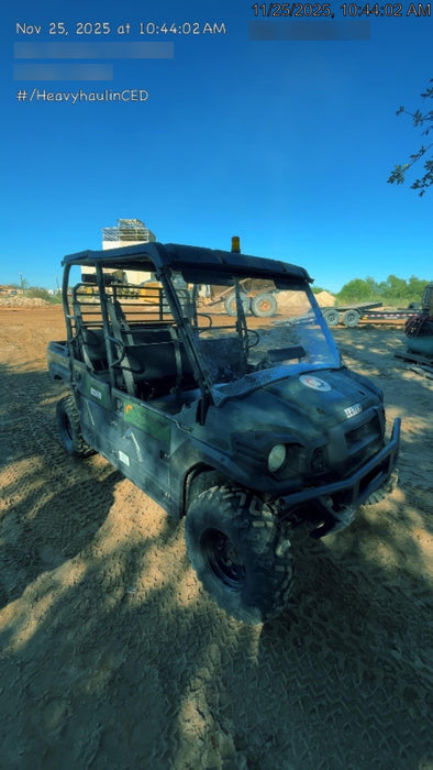 Kawasaki Mule PRO-DXT Standard Options, Backup Alarm, Beacon, Plastic Hard Top, Poly Windshield, Horn Kit