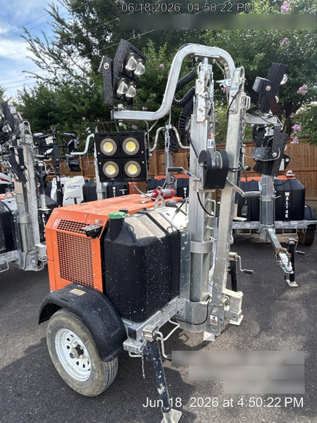 2025 Wanco WLTT-4MM4K Diesel, Mitsubishi L2E, 9.0HP @1800 rpm, Deep Sea Controller, Shore Power Plug, Auto Start, (4) 350W LED Floodlights, 4kW Generator, 60 Gal Fuel Tank, 2" Ball, T3