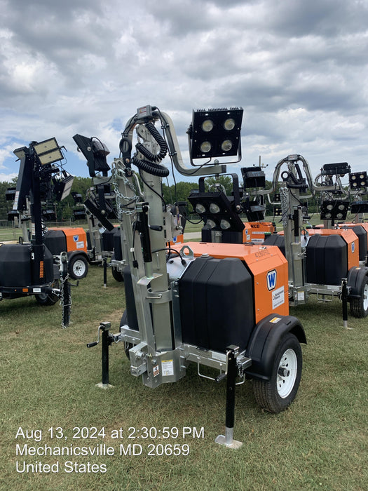 2024 Wanco WLTT-4MM4K Diesel, Deep Sea Controller, Shore Power Plug, Auto Start, (4) 350W LED Floodlights, 4kW Generator, 60 Gal Fuel Tank, 2" Ball, T3