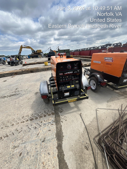 2022 Lincoln Electric LE400 Kubota V1505, Trlr, Cable Rack, Light Kit, ES Decals, T3