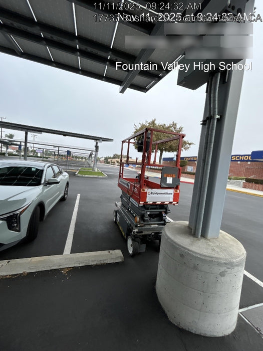 2020 Skyjack SJIII-3219 Solid NM Tires, Half height spring hinged entry gate, Dual Beacons, 800W Inverter