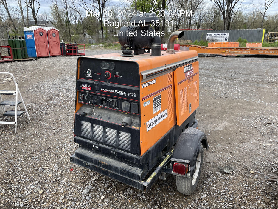 2022 Lincoln Electric Vantage 549X Crosslink Technology, Trailer Mounted, ES Decals, T3