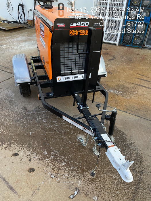 2022 Lincoln Electric LE400 Kubota V1505, Trlr, Cable Rack, Light Kit, ES Decals, T3