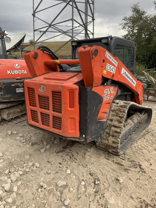 2019 Kubota SVL95-2S Cab/Heat/Air, Standard Tracks, Standard Flow, Hydraulic QC 80" HD w/ Smooth Cutting Edge