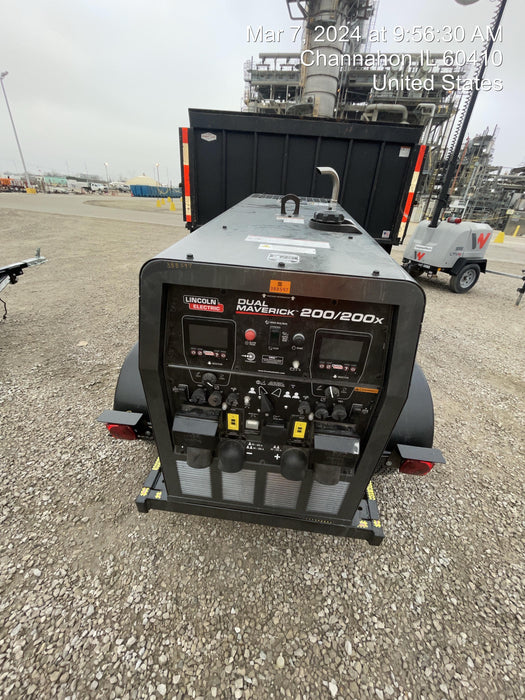 2024 Lincoln Electric Dual Maverick 200/200X Ready Pak 3, Includes Trailer, Cable Rack, Fender Light Kit K4382-1-RP3