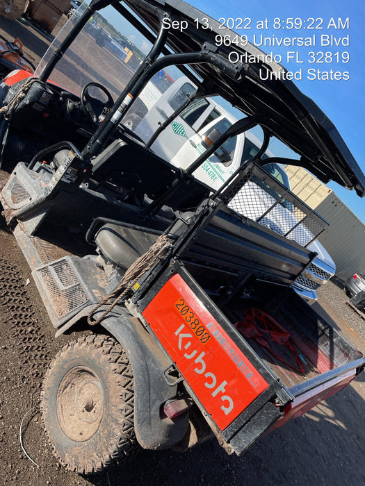 2022 Kubota RTV-X1140W-H Plastic Canopy, Windshield Acrylic Clear, LED Strobe Light, Wire Harness Kit, Back up Alarm