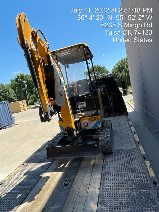 2022 JCB 19C-1E Canopy, Rubber Track, Beacon, Dipper, WL, Coupler, ES Decals